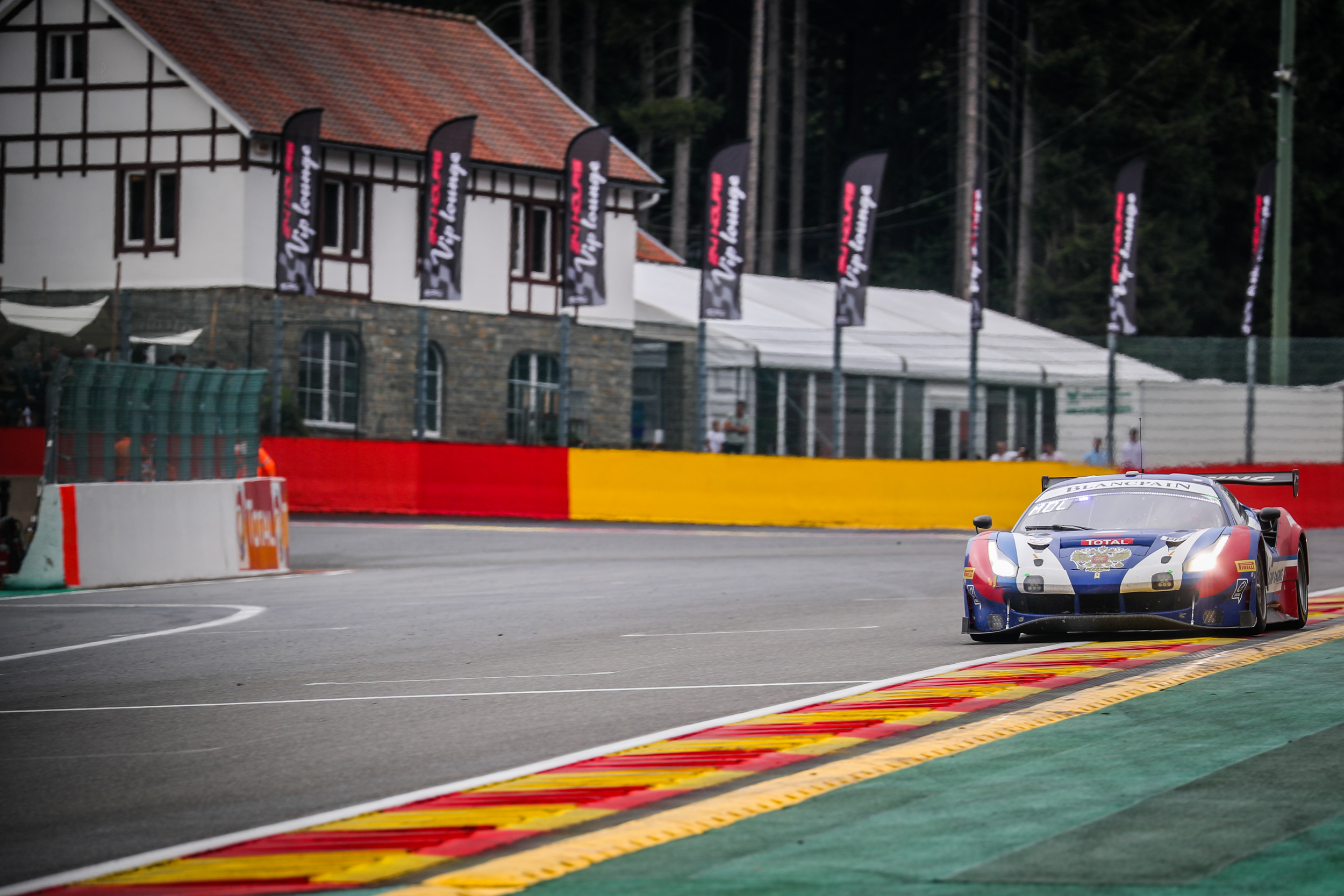 SMP Racing’s Ferrari Leads At Rain-Affected Spa.
